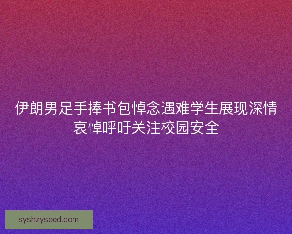 伊朗男足手捧书包悼念遇难学生展现深情哀悼呼吁关注校园安全